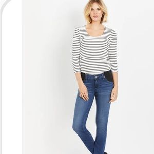Paige Side Panel Verdugo Ankle Skinny Leg Maternity Jeans.  NWOT.